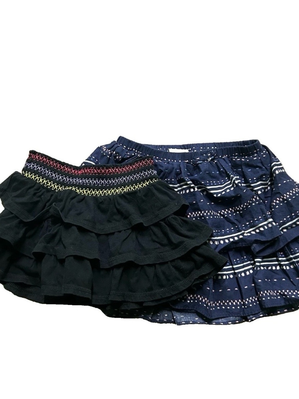 Girls Layered Skirts Pull On Skirts Elastic Waist Size 6/6X
